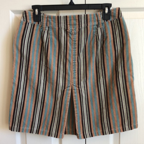 Ann Taylor Loft Corduroy Striped Skirt - Picture 2 of 6